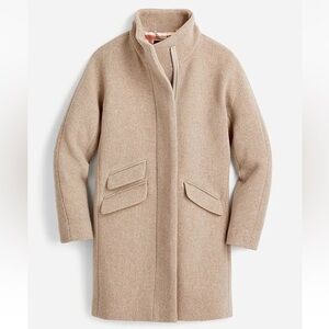 J Crew Cocoon Coat Italian Stadium Wool Sandstone 2